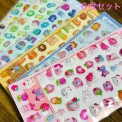 BONBON DROPシールセット6枚 ボンボンドロップシール ぷくぷく 立体