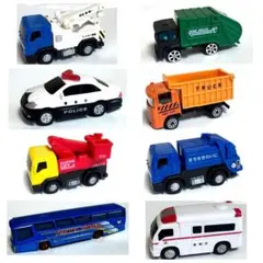 ミニカー 7台セット 働く車 パトカー バスのサムネイル