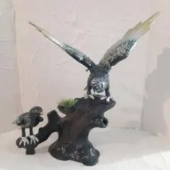 若松夫婦鷹 金属工芸品 松鷹置物 真鍮 - メルカリ