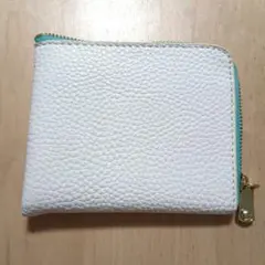 ホワイト ミニ財布 レザー