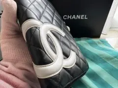 CHANEL カンボンライン オーガナイザー 長財布 軽量ラムスキン 付属品完備
