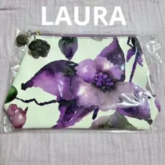 LAURA pouch ラウラ ポーチ 花柄パープルのサムネイル