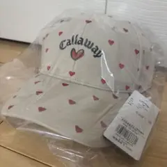 Callaway ハート柄 キャップ ベージュ