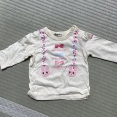 HOT BISCUITS うさぎ刺繍 Tシャツ 長袖 70