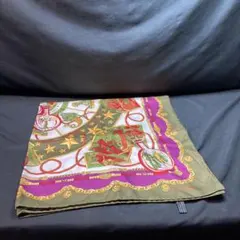 希少】セリーヌ シルクスカーフ 鳥 睡蓮 ボタニカル柄 大判 84cm