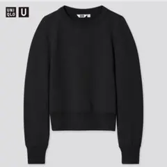 レディース　ブラック クルーネック スウェット S ユニクロ　黒　トレーナー