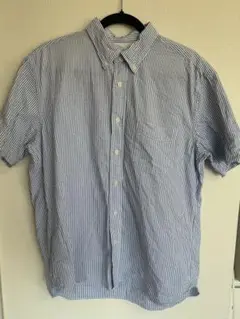 無印良品　XLストライプ半袖シャツ