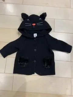 ベビーギャップ　ブラックキャット　パーカー　ハロウィン　ネコ60 70