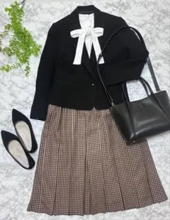 秋冬 オフィスカジュアル きれいめ コーデ売り ジャケット ウール混スカート L