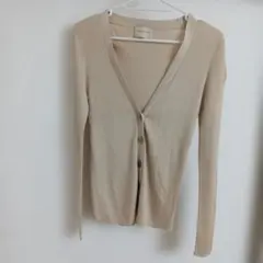 【値下げ】【美品】UNITED ARROWS ベージュ Vネックカーディガン