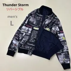 【サンダーストーム L】リバーシブルジャンバーマルチカラー グラフィックブルゾン