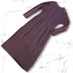 新品タグ付き【フレイアイディー】ダークブラウン ロングドレス 長袖サイズ1(S)