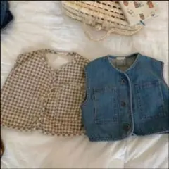 韓国子供ベビー服⸝⸝⸝⋆デニムベスト