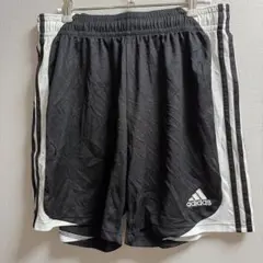 アディダス ショートパンツ ワイド スリーストライプ 2XL 黒 白のサムネイル