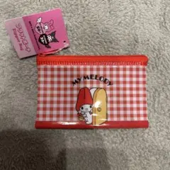マイメロ50周年 フラットポーチ 赤マイメロディ サンリオ