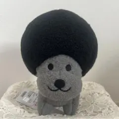 san-xオールスターズ ふわふわブラックカラー ぬいぐるみ　アフロ犬