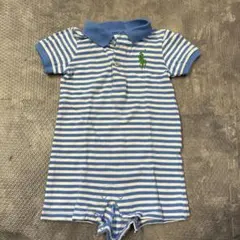 Ralph Lauren ベビー ロンパース 6M 青と白のストライプ