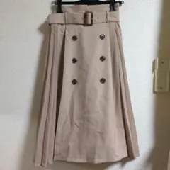 INGNI ベルト付きダブルボタンフレアスカート ベージュのサムネイル