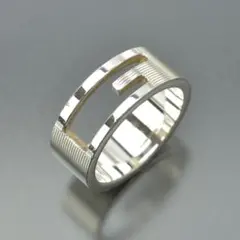 極上品】グッチ ブランデッドG SV925 リング 18号 メンズ レディース