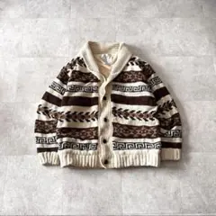 vintage ノルディックカウチンニットカーディガン アメカジ 古着