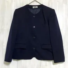 ジェーンモア　ノーカラージャケット　肩パッド有り　ネイビー　11 / L