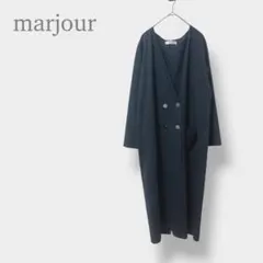 【マージュール】ポンチジャケット　ロング丈　バックスリット　ダブルボタン　Mのサムネイル