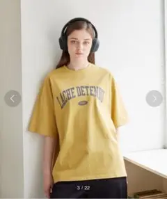flaner フラネ ルーズカレッジロゴTee Tシャツ