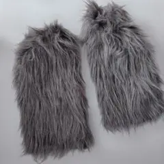 よっちゃん様専用　ファー　レッグウォーマー　グレー　新品　未使用