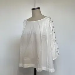 【ナバアサナ】定価23800円　ビーズ刺繍ブラウス　アメリカンラグシー　古着のサムネイル