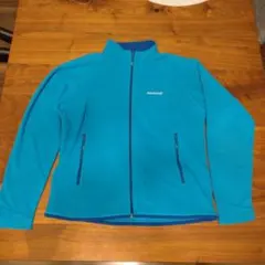mont-bell フリース　シャミースジャケット 160cm 水色　青