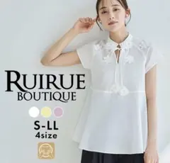 RUIRUE BOUTIQUE ブラウス　フラワー　半袖のサムネイル