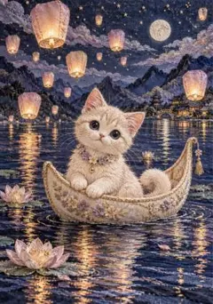 猫 デジタルアート 写真L版 1枚 サンプル174