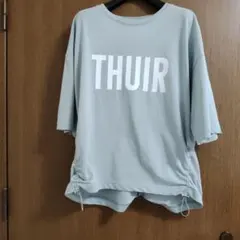 THUIR ロゴプリント 半袖カットソー ライトブルー　　クロシェのサムネイル