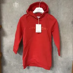 新品 ジバンシー キッズ ロゴ スウェット ワンピース 赤 4A 100cm