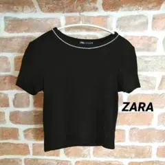 ZARA ブラック 半袖 トップス Sのサムネイル