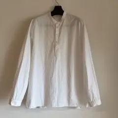 ATON SUVIN BROAD バンドカラーシャツ UNISEX 白 サイズ2のサムネイル