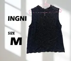 INGNI　イング　ノースリープトップス　タンクトップ　ブラック　Mサイズ