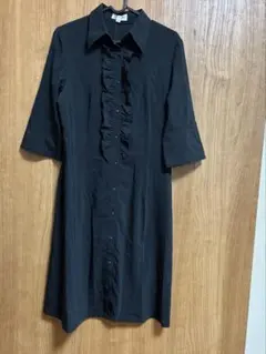 組曲　ワンピース　サイズ3L相当　日本製　五分袖　黒