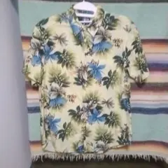 90s　oldstussy　半袖アロハシャツ　USA製　紺タグ　ヴィンテージ