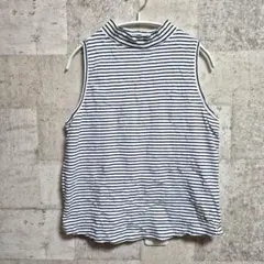 Universal Thread ボーダー ハイネック タンクトップL綿100%