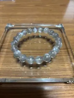 高品質天然石グレームーンストーンブレスレット(少しだけサンストーン入り)