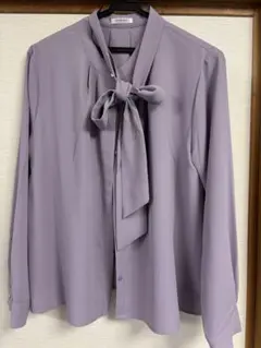 ハニーズ リボン付き長袖シャツ ラベンダー