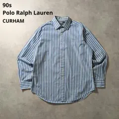 90s Polo Ralph Lauren ストライプ BDシャツ L