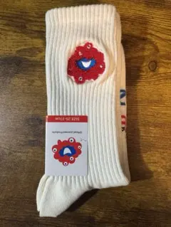 【値下げ中】大阪・関西万博　ミャクミャク刺繍ソックス 25-27cm