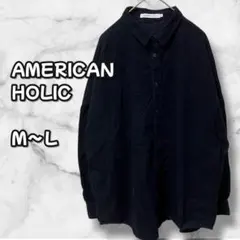 N0120　アメリカンホリック　コーデュロイシャツ　オーバーシルエット　M