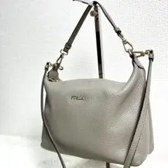 FURLA ソフィ　2way アクセサリーポーチ　ハンドバッグ　グレージュ