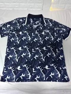 ☆Callaway☆ ゴルフポロシャツ 総柄 ネイビー