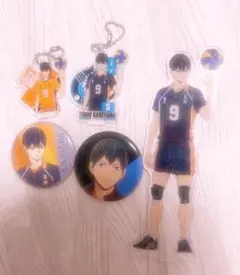 ハイキュー!! 影山飛雄 アクリルキーホルダー バッジセット