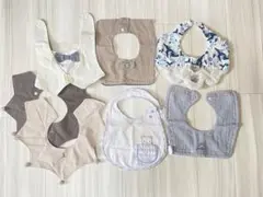 スタイ よだれかけ ビブ 7枚セット 赤ちゃん ベビー ファミリア バースデー