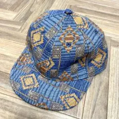 未使用品　RRL ブランケット ジャガード ボール キャップ　レザーストラップ